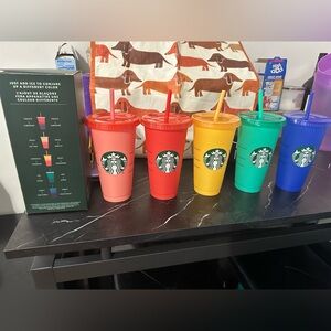 Starbucks Vibrant Tumbler Collection Color changing cups